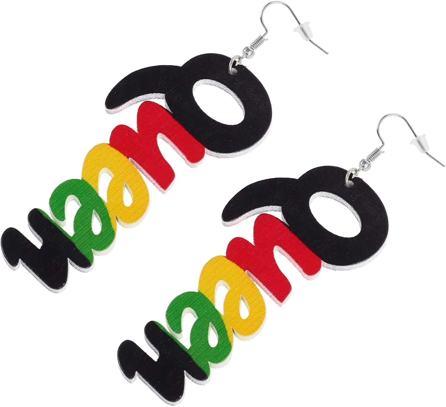 1 Pair Elegant Wood Queen Letter Dangle Earrings Unique Alphabet Drop Earrings for Women for Daily Wear Banquets Birthday Parties Craftsmanship Minimalist Design