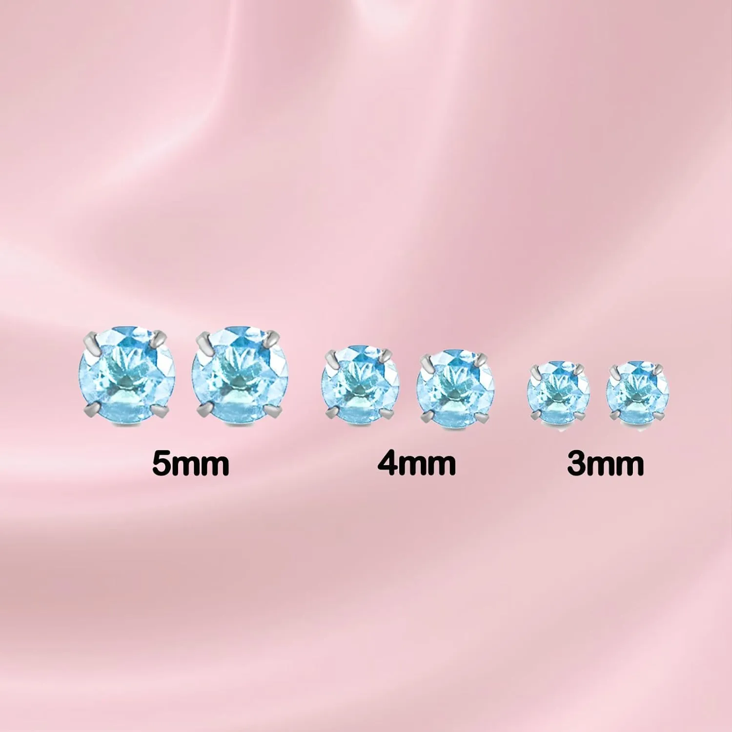 12 Pairs Surgical Stainless Steel Birthstone Cubic Zirconia Stud Earrings, Gold Plated Round Star Heart Square Princess Cut CZ Stud Earrings Set