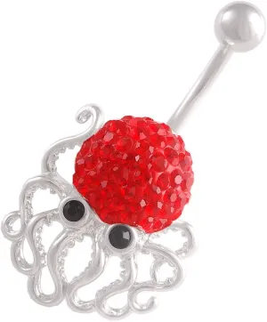 14 Gauge 1.6mm 3/8 10mm cute belly ring navel bar surgical steel unique button AWHH Body Piercing Jewelry