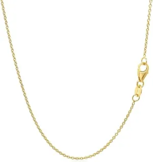 14k Gold Over 925 Sterling Silver Chain Necklace for Women Layering Necklaces 18" 1.6mm Cable Chain Necklace Sturdy & Shiny Women's Gold Chain Necklaces Upgraded Spring-Ring Clasp