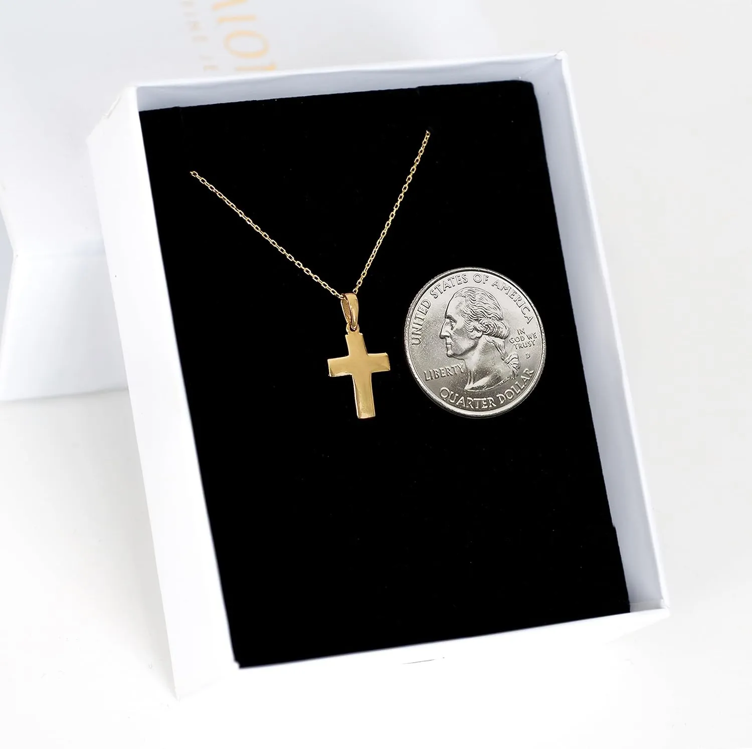 14K Solid Gold Cross Necklace for Women, Womens Cross Necklace | Christian Necklace, Crucifix Necklace, Gift for Her