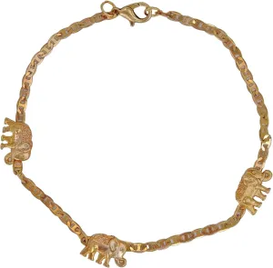 18k Gold Plated Elephant Anklet Ankle Bracelets for Women Gold Anklet Bracelets