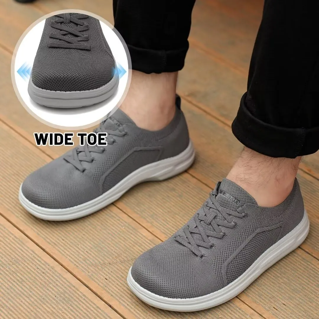 1TAZERO Wide-Shoes for Men - Toe-Box Walking Shoes with Arch Support