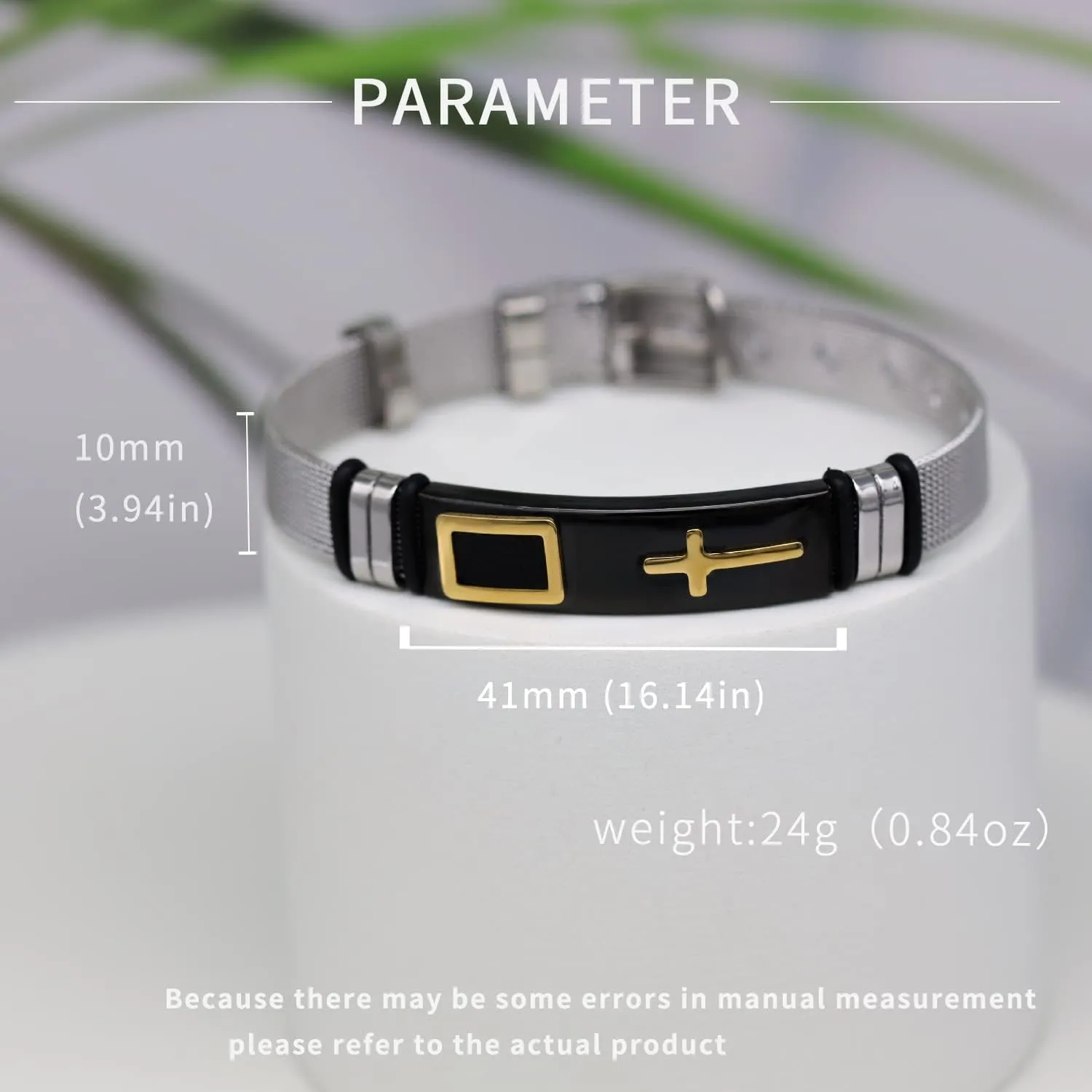 2025 ULtimate Mens bracelet,Black bracelets for men,Stylish Adjustable Cross Stainless Steel Mesh Chain Wrist Band men's jewelry braclets for man,male coworkers string ideas cool braclets hip hop