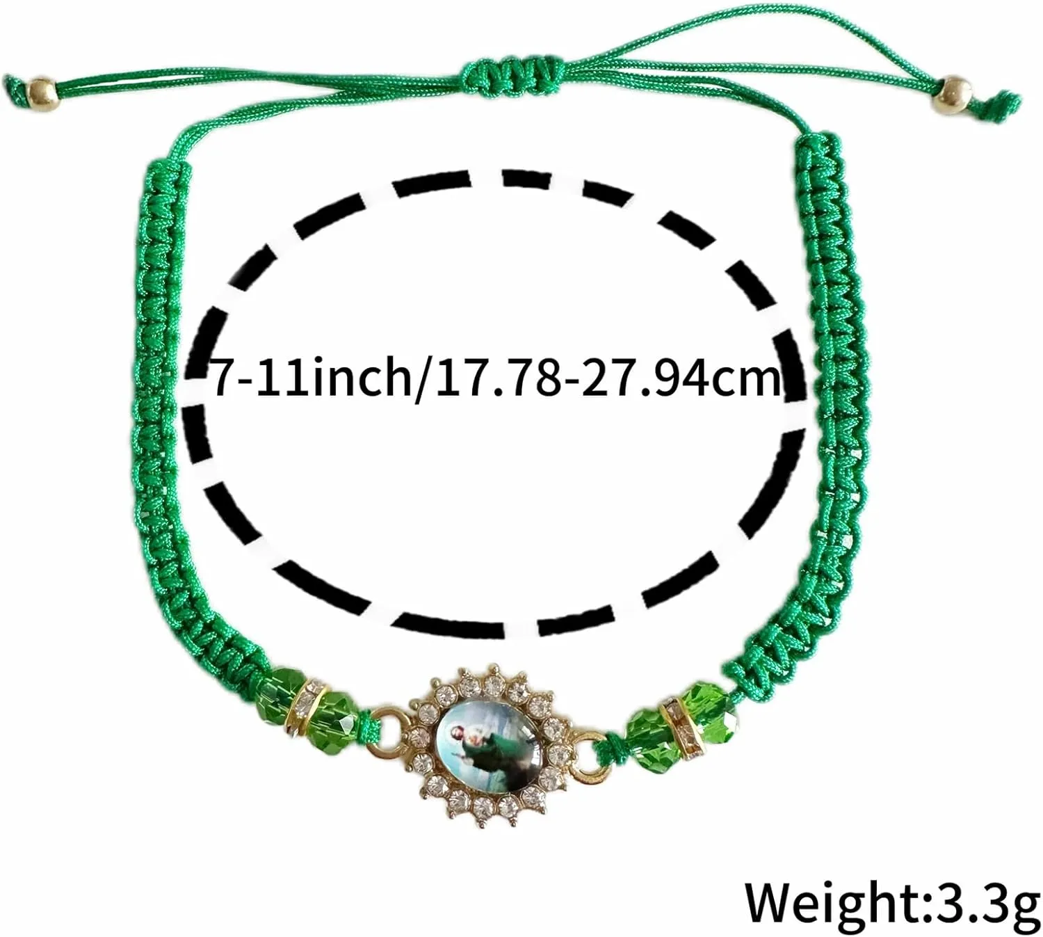 24PCS Virgin Mary BraceletsGreen Saint Jude bracelet Rosary Handmade Mexican bracelets,Virgen de Guadalupe Bracelet San Judas Tadeo Gift For Men Women