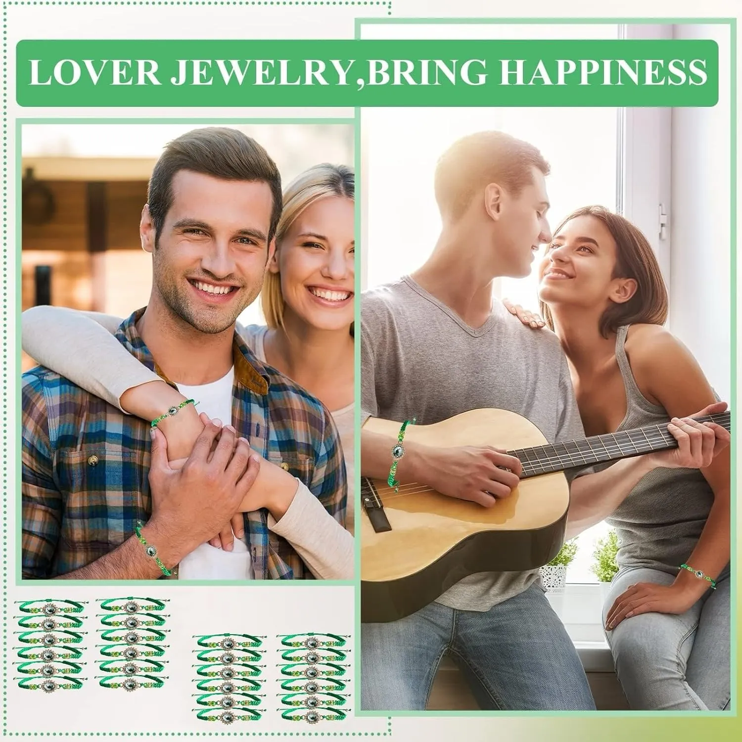 24PCS Virgin Mary BraceletsGreen Saint Jude bracelet Rosary Handmade Mexican bracelets,Virgen de Guadalupe Bracelet San Judas Tadeo Gift For Men Women