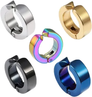 5pcs Stainless Steel Ear Cuffs Helix Cartilage Clip on Wrap Punk Non Piercing Earrings Fashion Ear Clips Set for Women Men Multicolor A4GIB3I1454385CQ