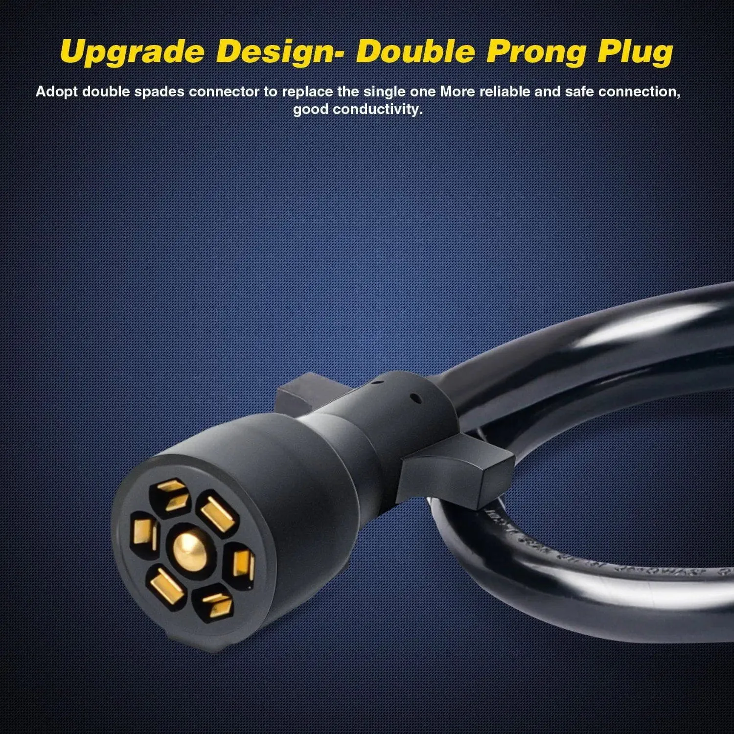 8FT Heavy Duty 7 Way Inline Trailer Cord