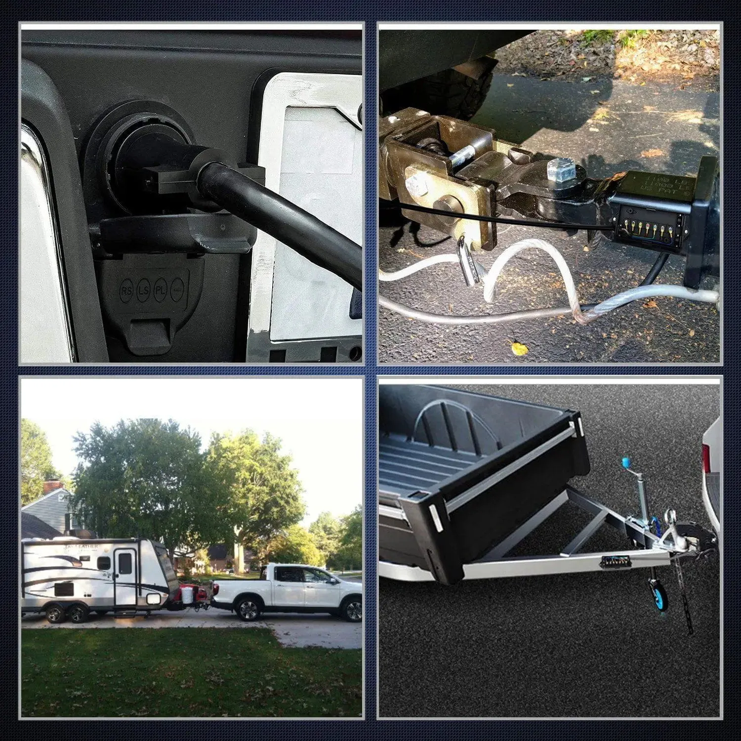 8FT Heavy Duty 7 Way Inline Trailer Cord