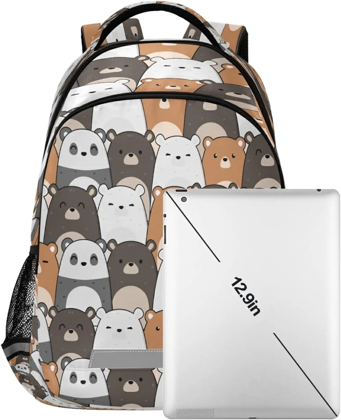 ALAZA Kawaii Cartoon Teddy Bear Panda Fox Backpack For women Bookbag Travel Daypack