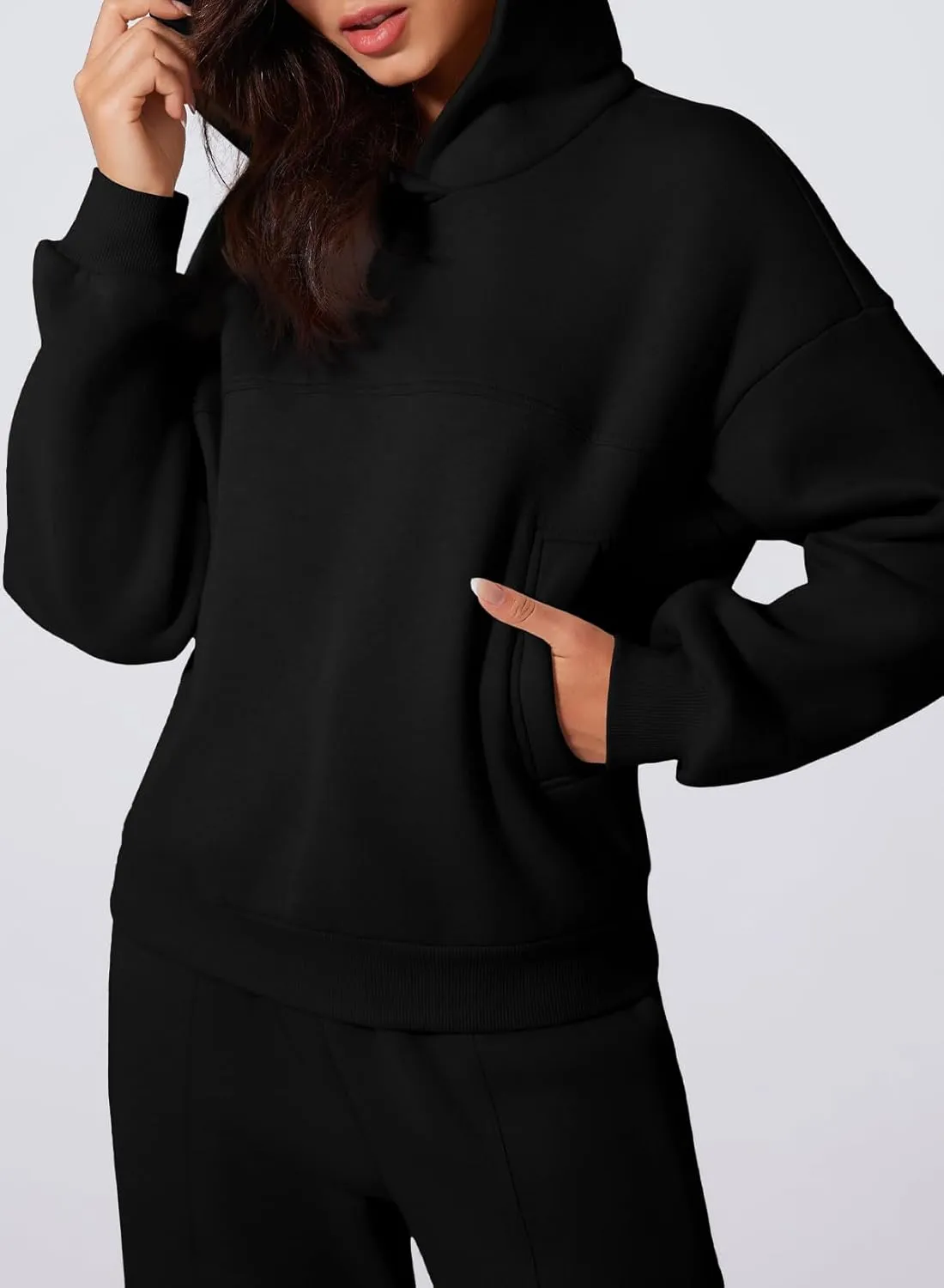 Aleumdr Womens 2 Piece Outfits Matching Sets Sweatsuit Hoodie Oversized Sweatshirts with Sweatpants Tracksuits Fall Outfits