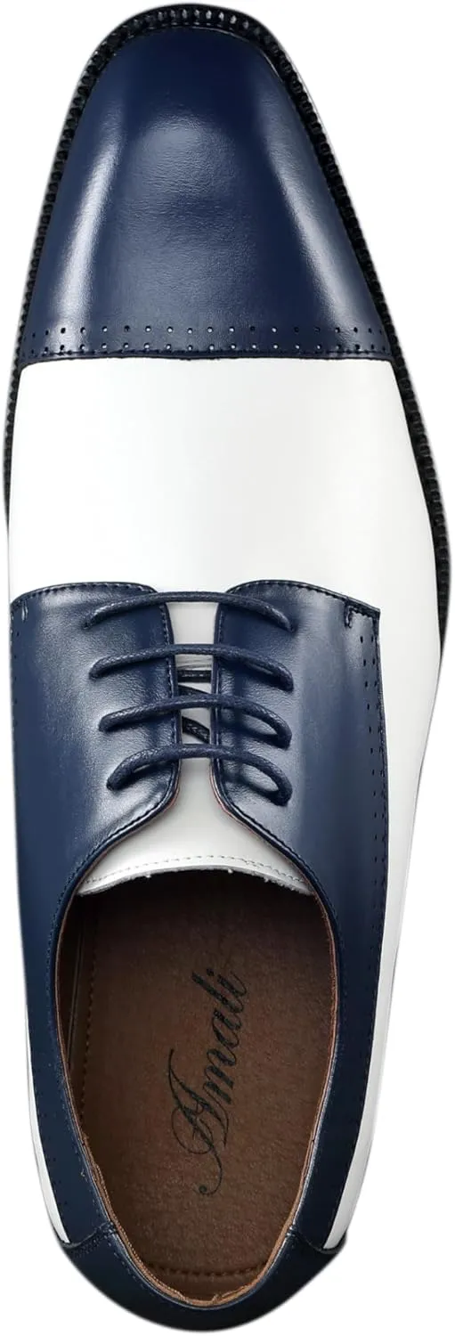 Amali Piedmont - Mens Dress Shoes - Oxford Shoes for Men - Tuxedo Shoes - Lace Up Mens Casual Dress Shoes