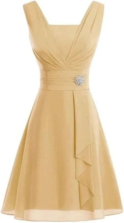 Aniywn Women Formal Wedding Bridesmaid Dress Plus Size High-Waist Party Ball Prom Gown Cocktail Dress