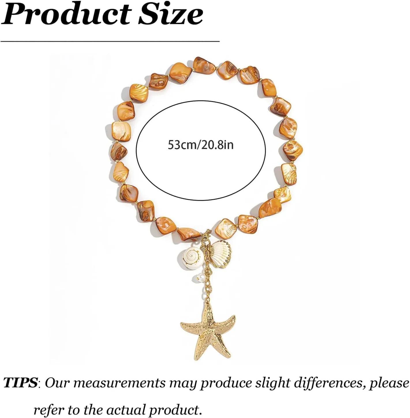 Aonklot Starfish Necklace Gold Seashell Charm Necklaces for Women Trendy Ocean Shell Accessories Beach Necklaces Summer Outfits for Women 2025 Vacation