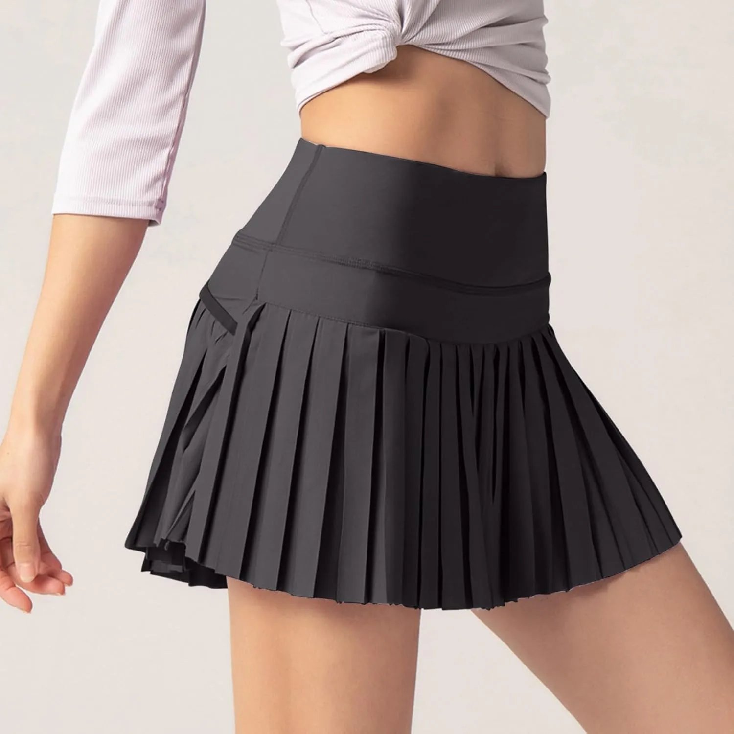 Athletic Skorts for Women Running Tennis Skirts with Shorts Trendy Casual Pleated Golf Skirt High Waist Workout Skort