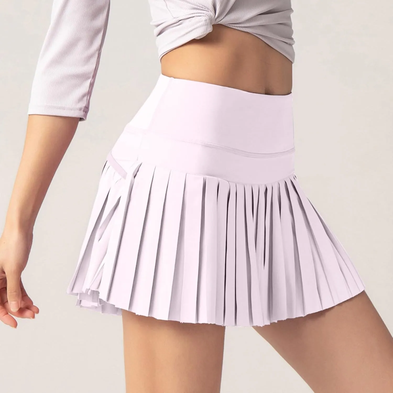 Athletic Skorts for Women Running Tennis Skirts with Shorts Trendy Casual Pleated Golf Skirt High Waist Workout Skort