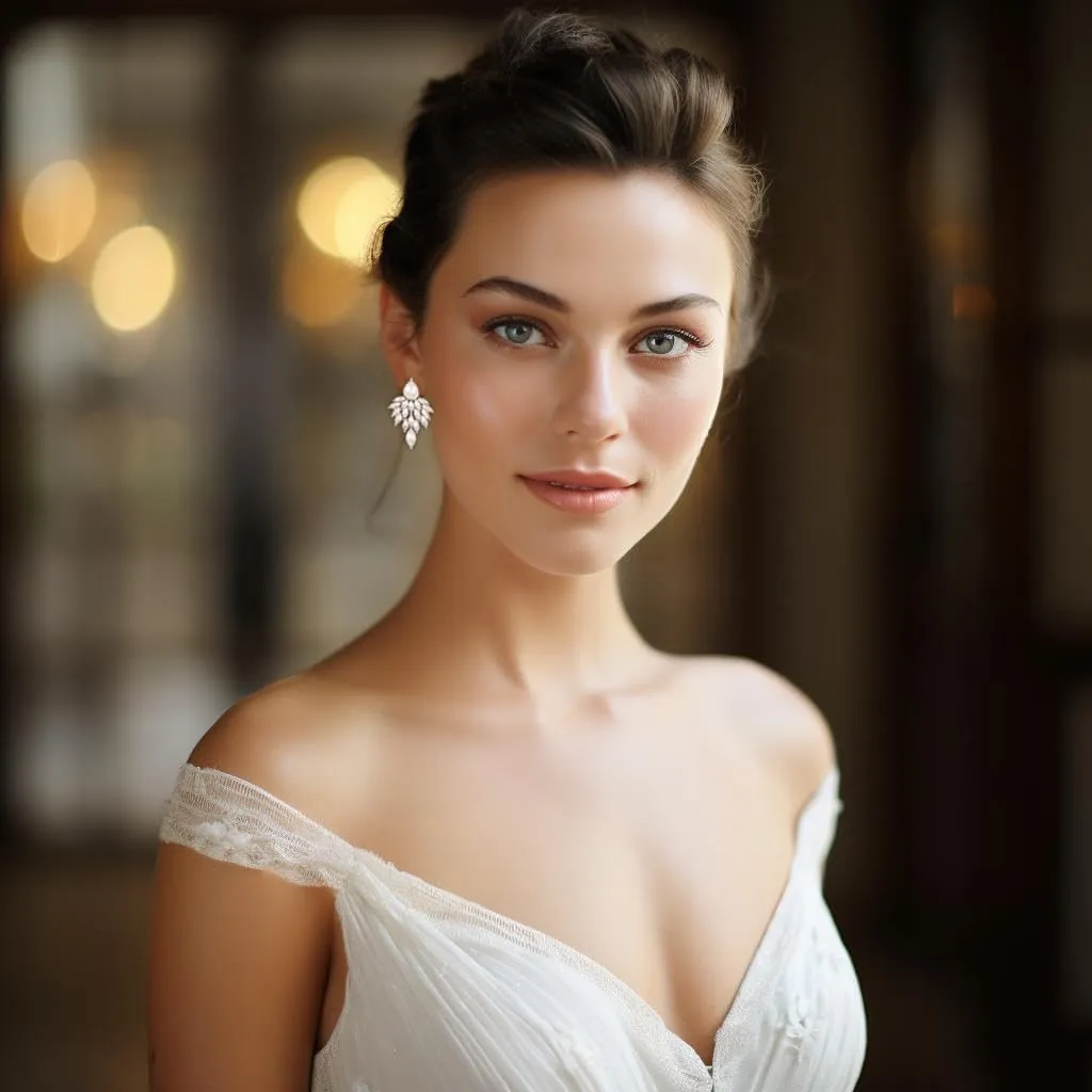 ATIMIGO Rhinestone Cluster Drop Earrings Elegant Crystal Statement Earrings Bridal Wedding Prom Earrings for Women