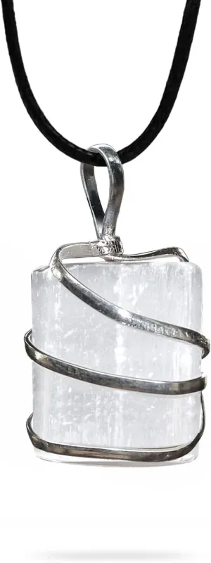 AYANA Selenite Crystal Pendant Necklace for Women - Taurus Birthstone | Handmade Necklaces with Ethically Sourced Genuine Healing Crystals and Healing Stones | Crystal Necklaces for Women Trendy