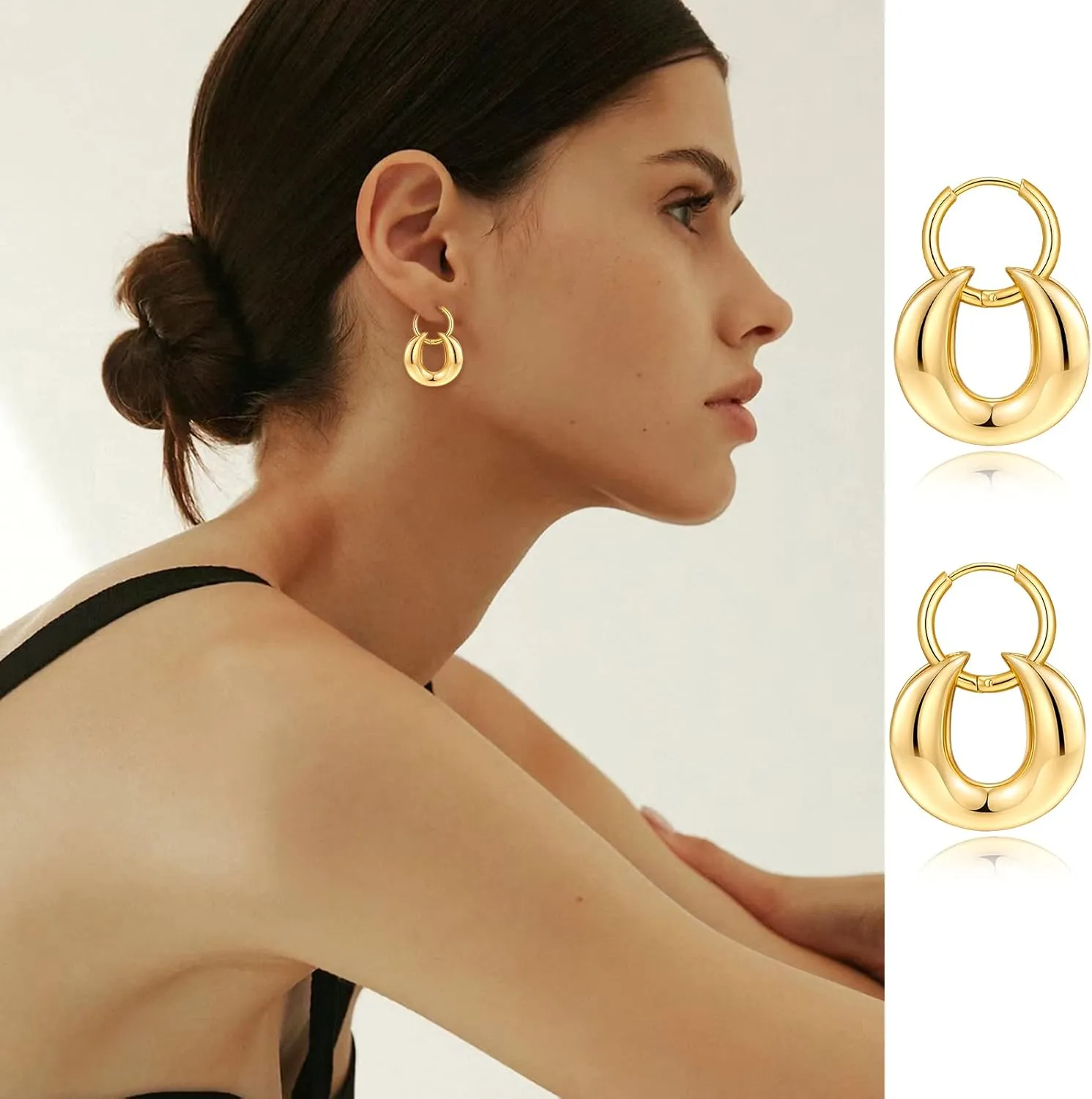 Big Disc Drop Earrings Multiple Styles Geometric Drop Dangle Earrings