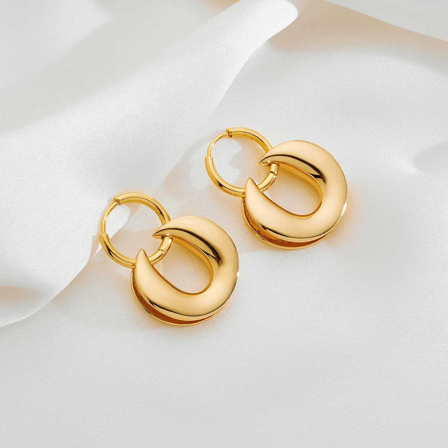 Big Disc Drop Earrings Multiple Styles Geometric Drop Dangle Earrings