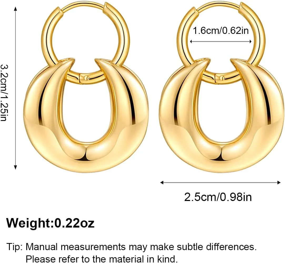 Big Disc Drop Earrings Multiple Styles Geometric Drop Dangle Earrings