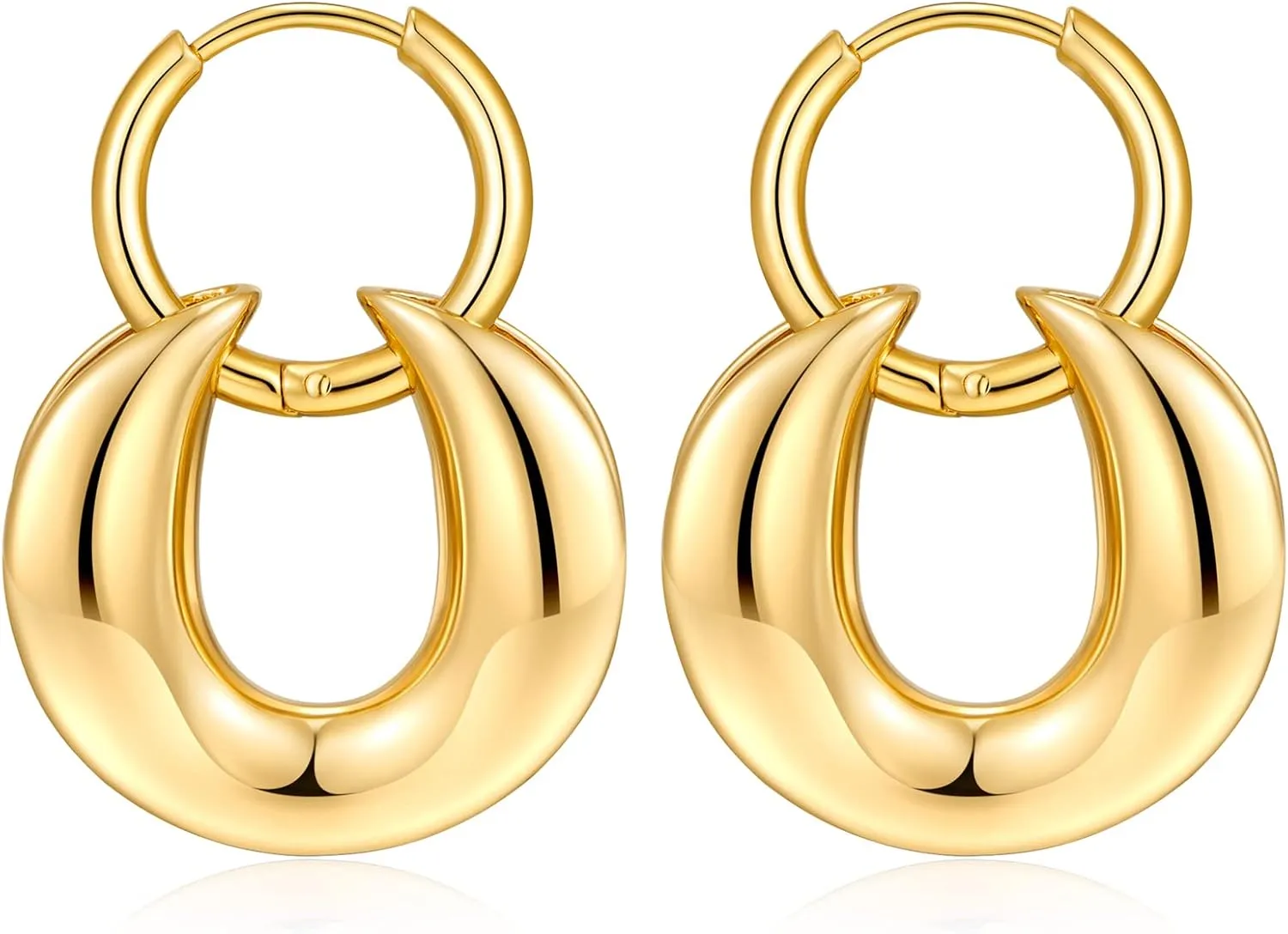 Big Disc Drop Earrings Multiple Styles Geometric Drop Dangle Earrings