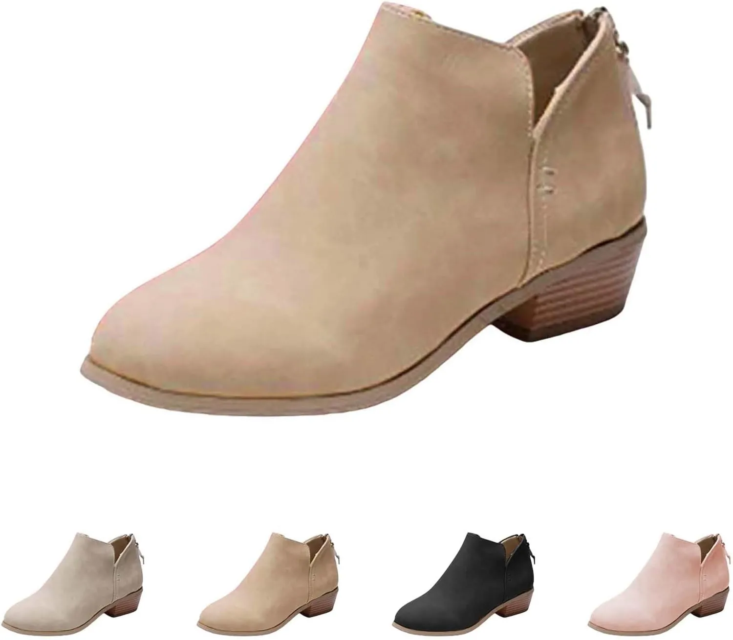 Black Ankle Boots for Women Botas Mujer Wide Western Boots for Women Women's Dress Flat Black Ankle Boots Men Tan Ankle Boots for Women Low Heel