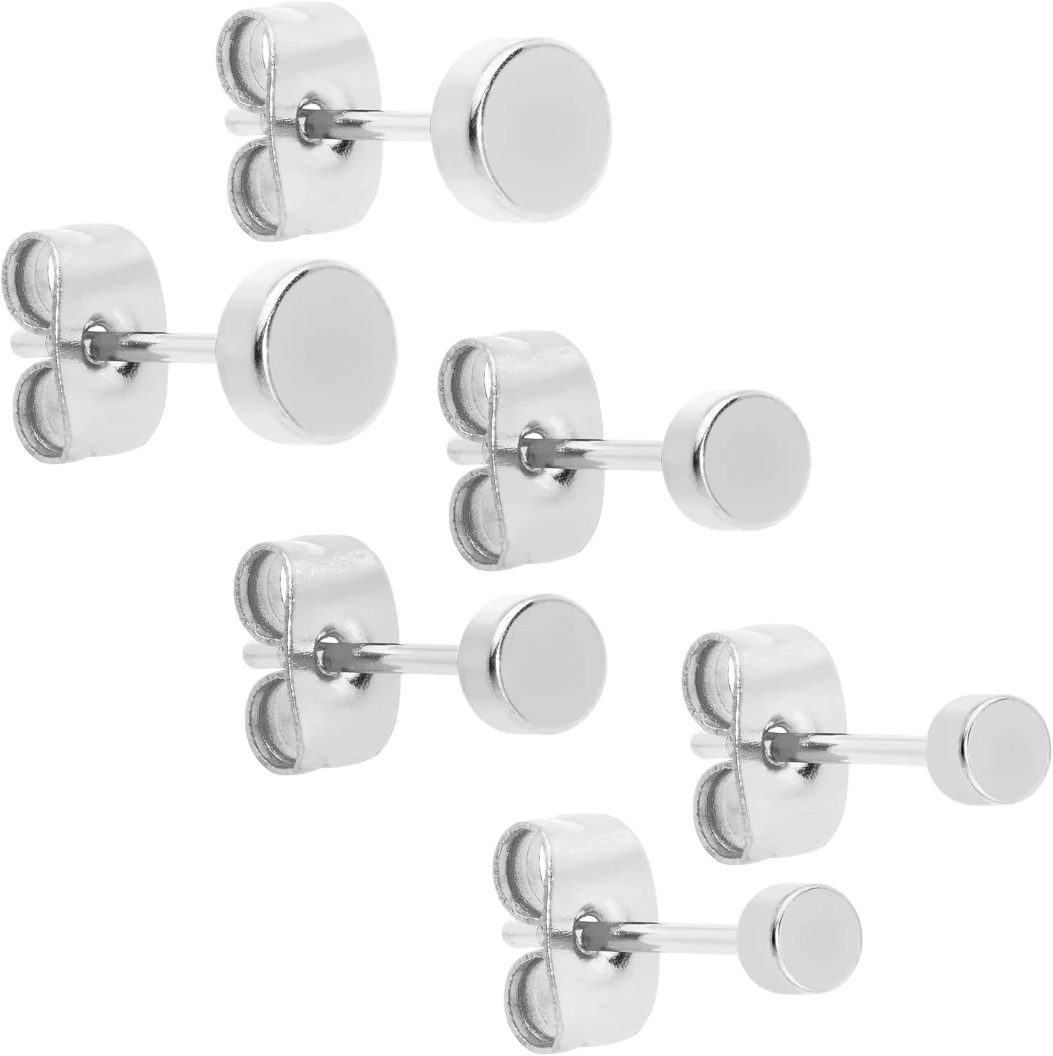 Body Candy 20G 3mm to 5mm Stainless Steel Circle Earrings Women Pierced Post Fashion Earrings Women