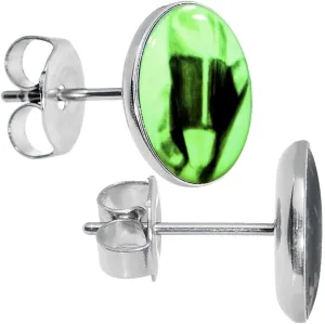 Body Candy Classic Candy Corn Glow in the Dark Stud Earrings