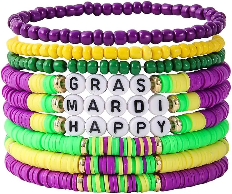 Bohemian Bracelets for Women Stretch Multilayer Colorful Beads Bracelet with Charm Jewelry Surfer Heishi Bracelets Elastic Layering Friendship Bracelets Boho Summer Beach Jewelry