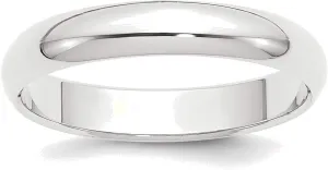 Bonyak Jewelry Platinum 4mm Half Round Wedding Band Size 8 Intricate