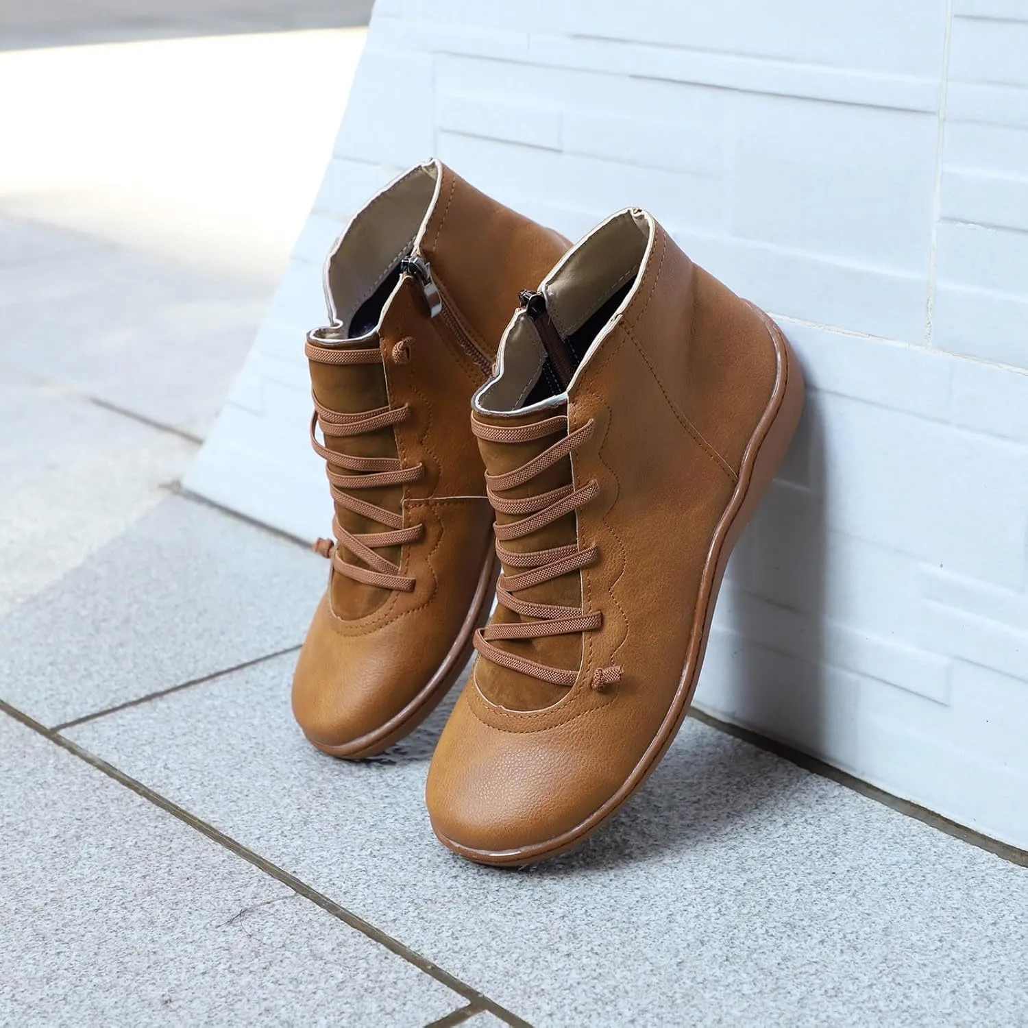 Botines De Mujer Flat Boots Women's Black Ankle Boots Wide Width Dress Boots for Women Black Ankle Boots for Women with Arch Support White Ankle Boots for Women Low Heel