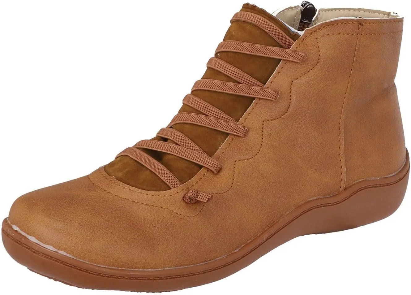 Botines De Mujer Flat Boots Women's Black Ankle Boots Wide Width Dress Boots for Women Black Ankle Boots for Women with Arch Support White Ankle Boots for Women Low Heel