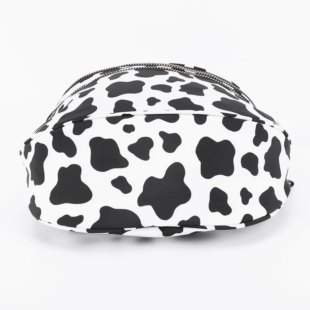 Bum Bags for Women Crossbody,Nylon Checkered Crossbody Bag Black and White Checkered Purse Oversized Slouchy Belt Bag