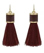 Burgundy Tassel earrings