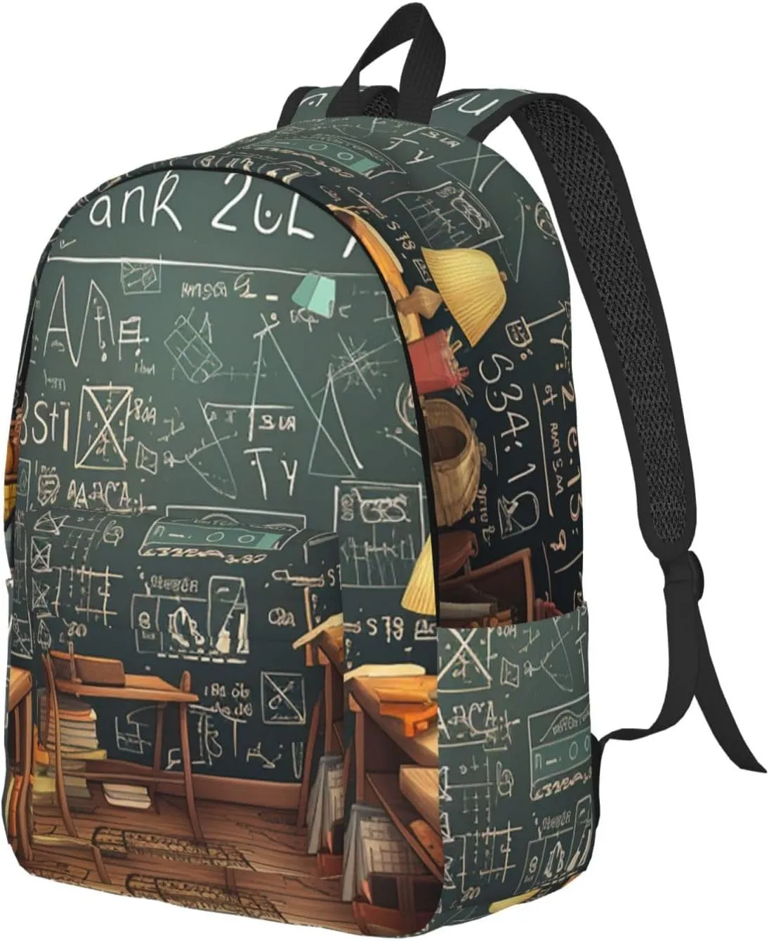 Canvas Backpack Math Travel Laptop Backpack Casual Daypack Carry On Rucksack for Men Women Medium