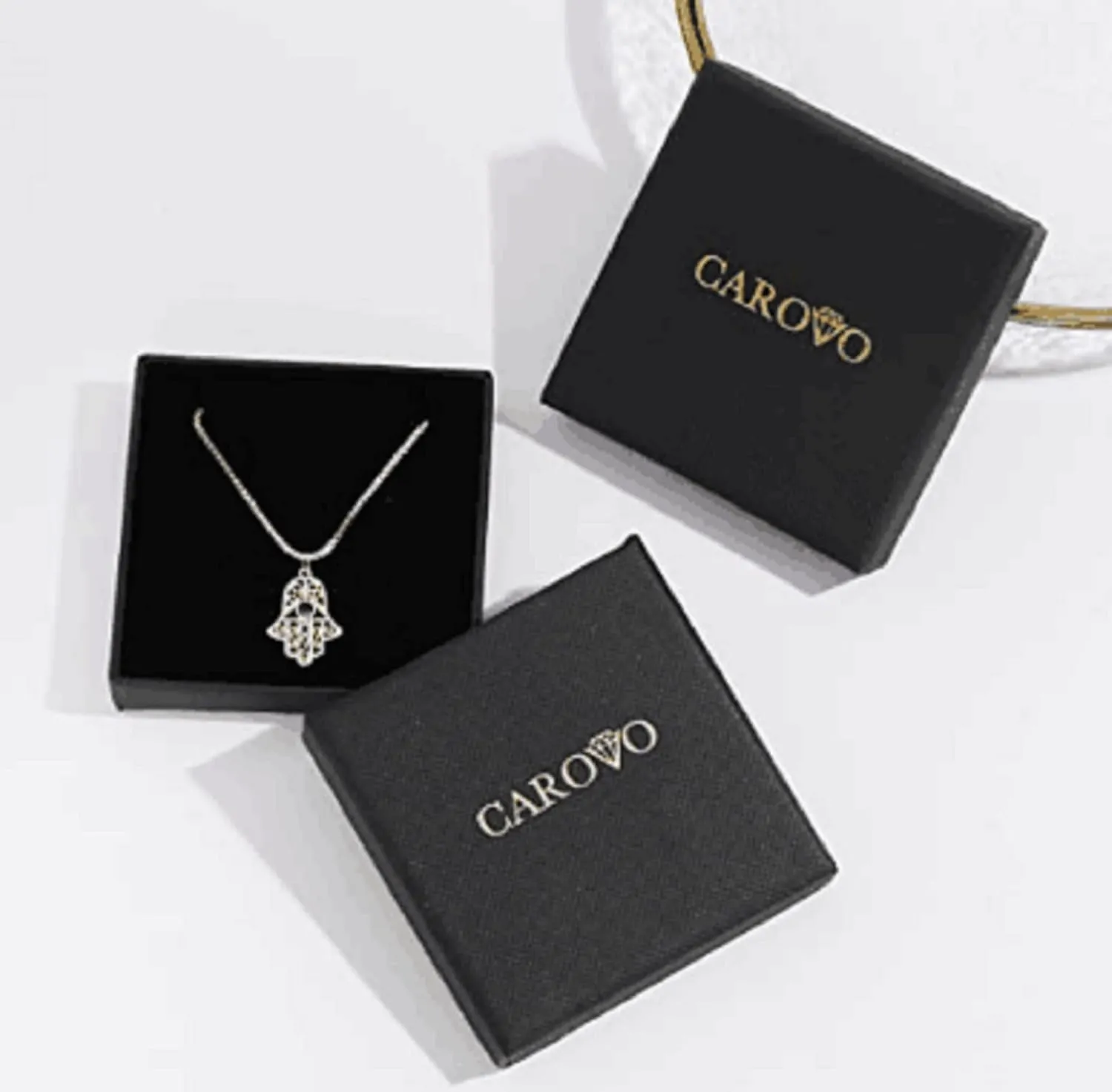 CAROVO Dainty Cross Pendant Necklaces for Women 14K Gold Plated Cute Faith Cross Necklace Sideways Cross Necklace Minimal Everyday Jewelry Gift