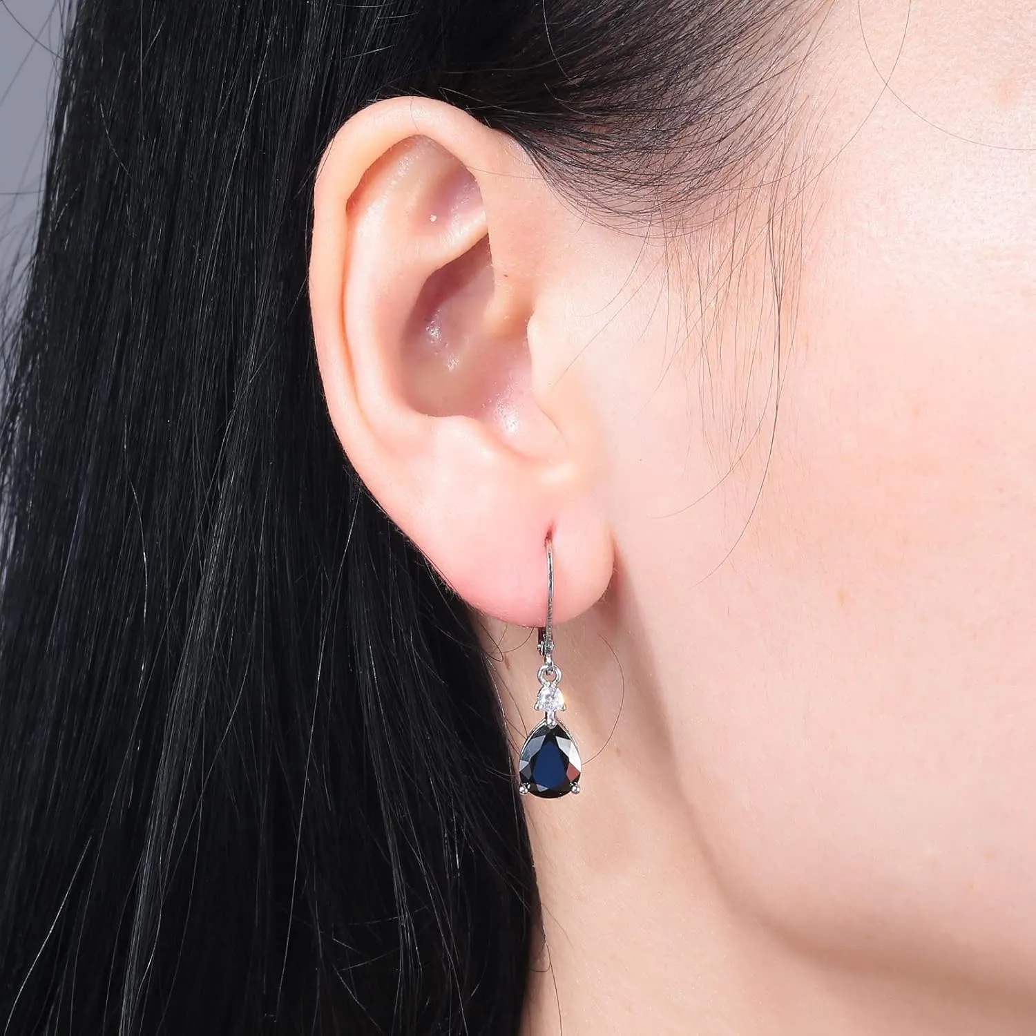 CiNily Teardrop Leverback Dangle Earrings for Women Hypoallergenic 14K Gold Plated Cubic Zircon Drop Earrings Fashion Crystal Earrings for Girls Jewelry Christmas Gifts