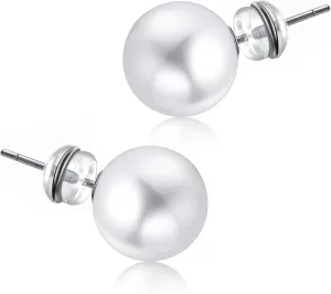 Classic Sterling Silver Pearl Stud Earrings in Gift Box - Perfect Bridesmaid Gift