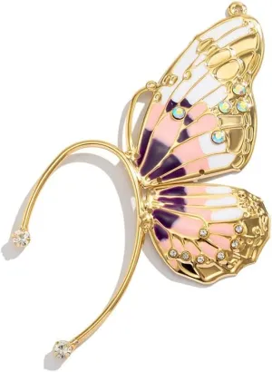 Colorful Butterfly Ear Cuff Earrings for Women Non Piercing Crystal Wing Earrings Cute Elf Cuffs Earrings Crawler Climber Earrings