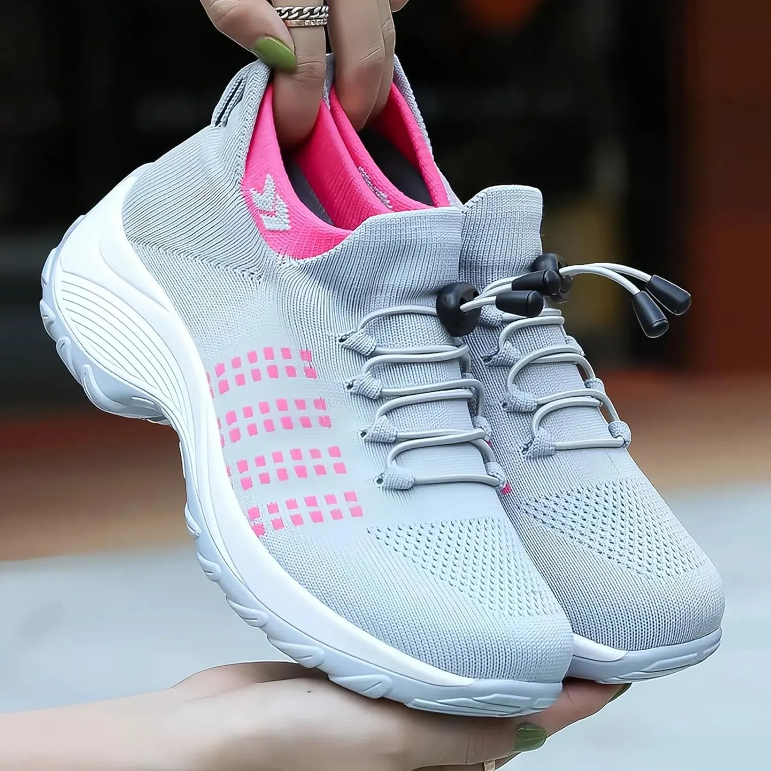 Comfortable Women's Shoes, Comfortwear Ortho Stretch Cushion Shoes, Sports Walking Shoes, Plus Size