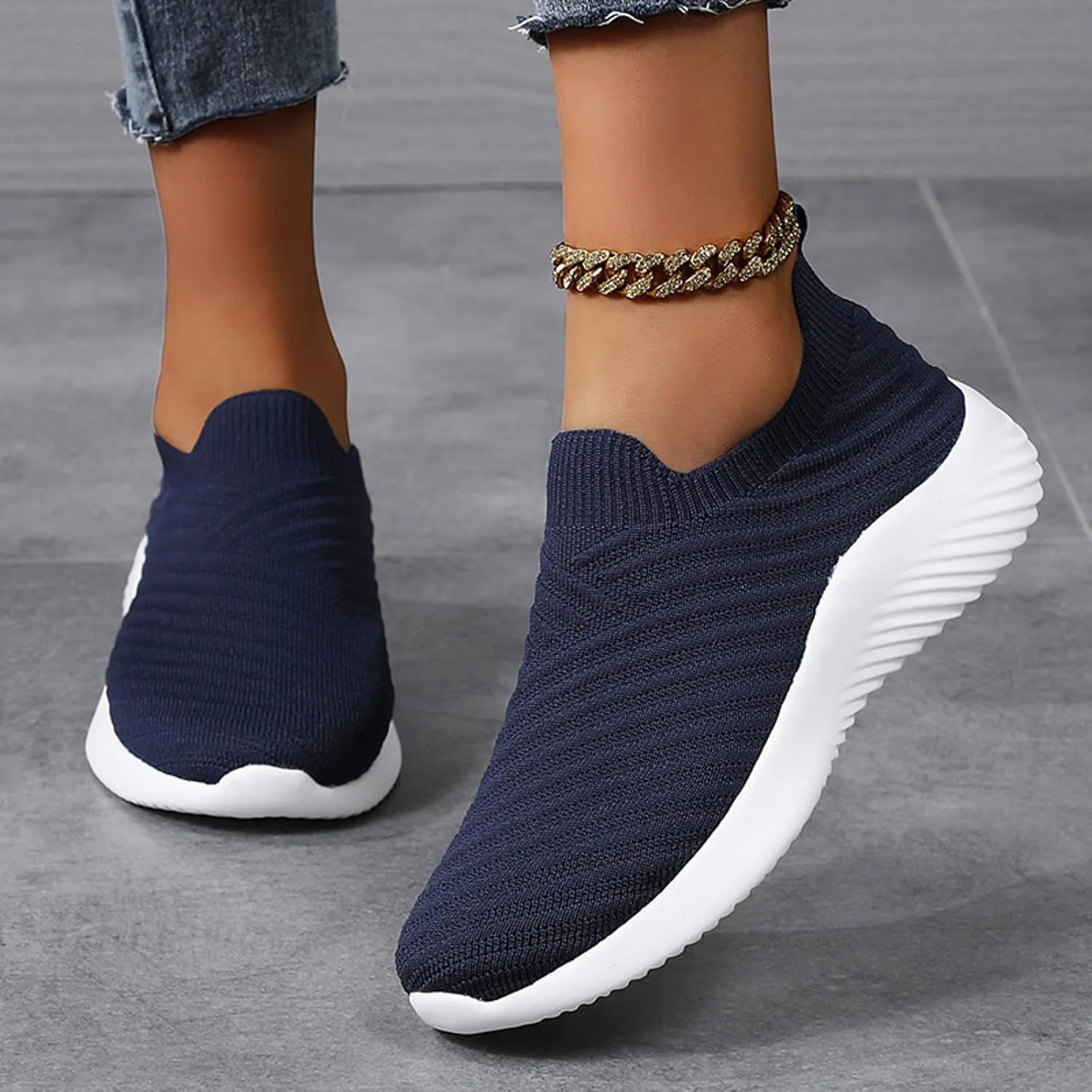 Comfortwear Ortho Shoes for Women Knit Mesh Running Sneakers Lightweight Comfort Mesh Breathable Travel Sports Shoes