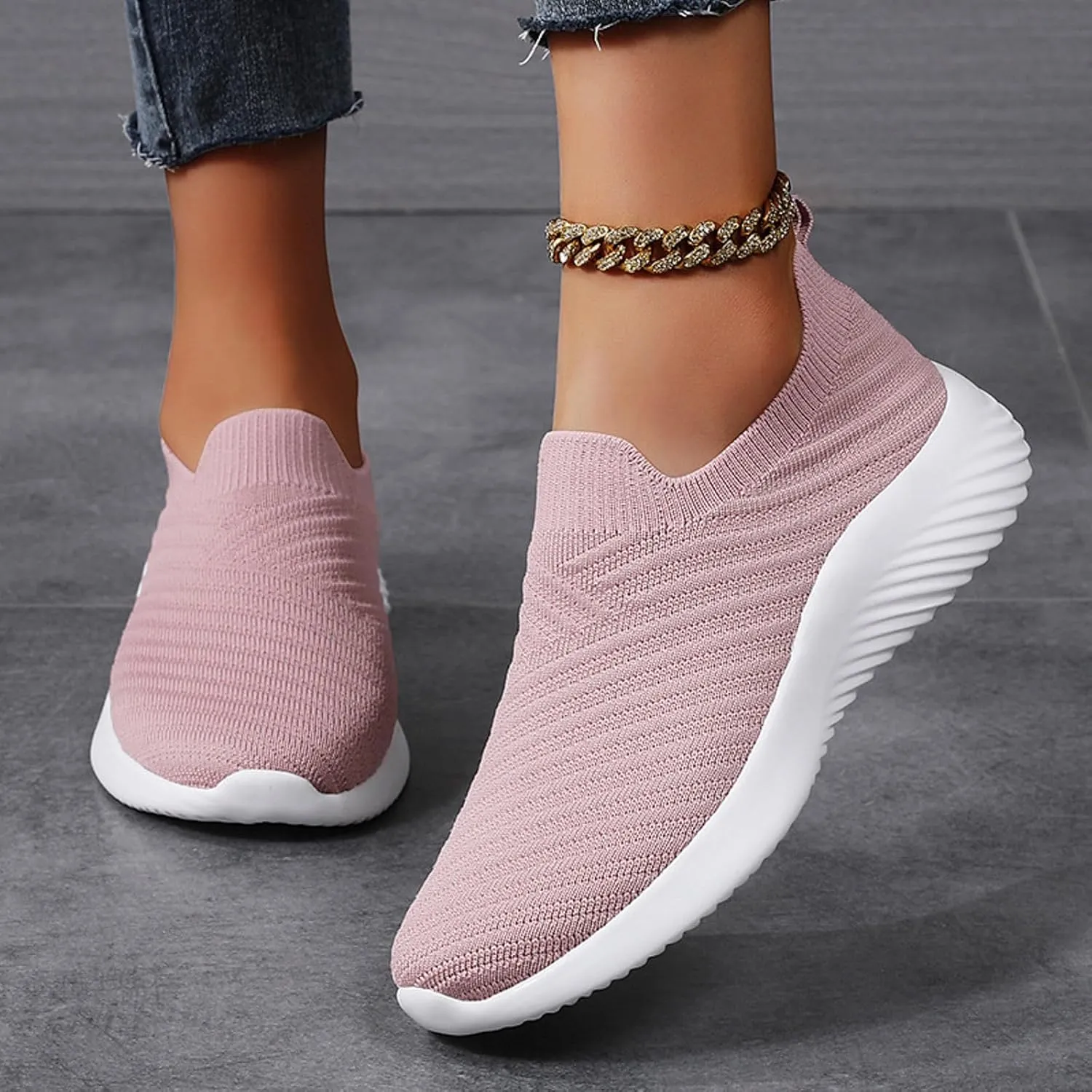 Comfortwear Ortho Shoes for Women Knit Mesh Running Sneakers Lightweight Comfort Mesh Breathable Travel Sports Shoes