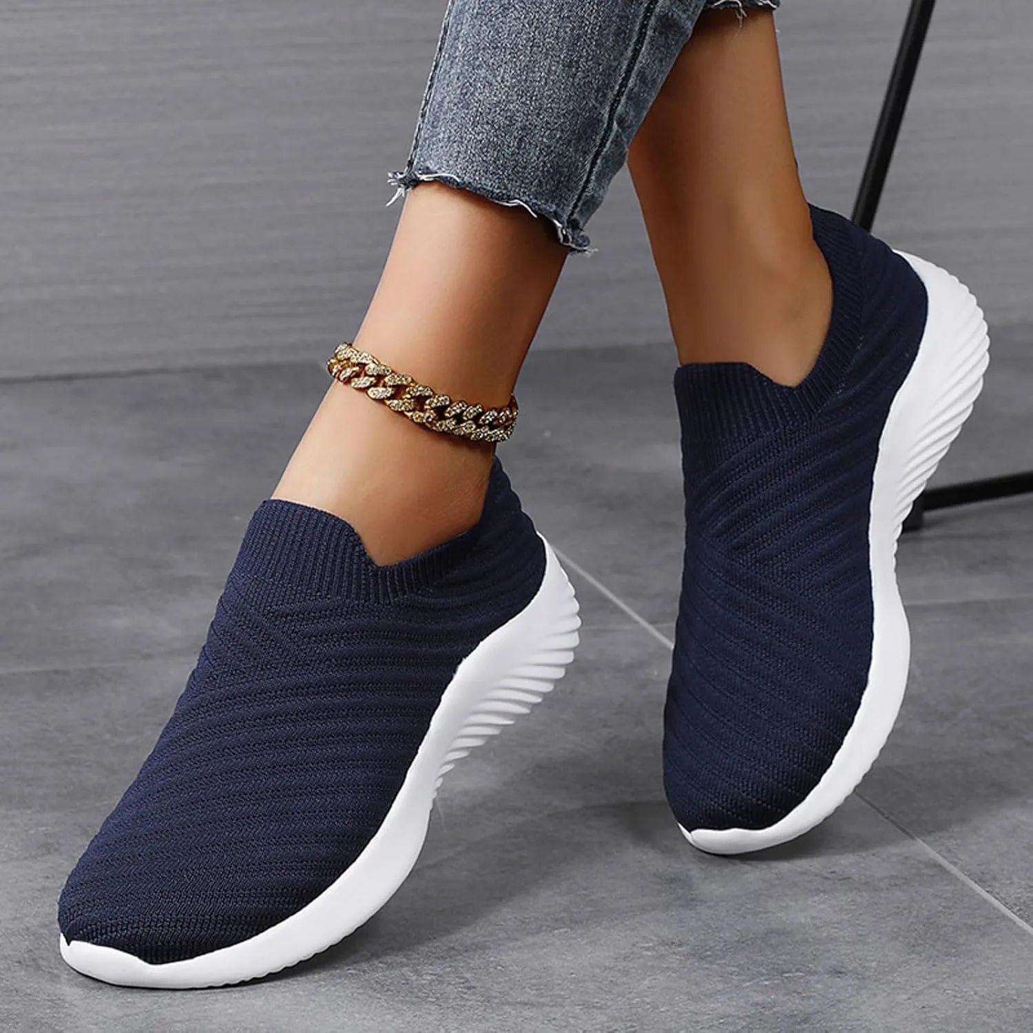 Comfortwear Ortho Shoes for Women Knit Mesh Running Sneakers Lightweight Comfort Mesh Breathable Travel Sports Shoes