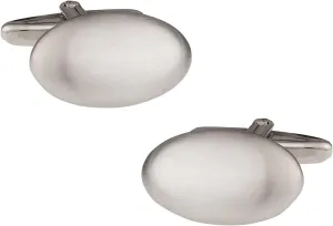 Cuff-Daddy Versatile Brushed Oval Cufflinks with Presentation Box