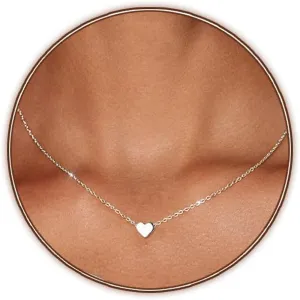 Cute Heart Necklace for Women Gold/Silver Plated Heart Pendant Choker Necklaces Tendy Love Heart Chain Necklace Dainty Gold/Silver Necklace Jewelry Gifts for Women