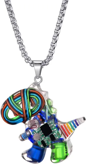 Cyberpunk Dinosaur Pendant Versatile Steampunk Pendant Trendy and Cool Accessory as Necklace Keychain Bagcharm for men and women