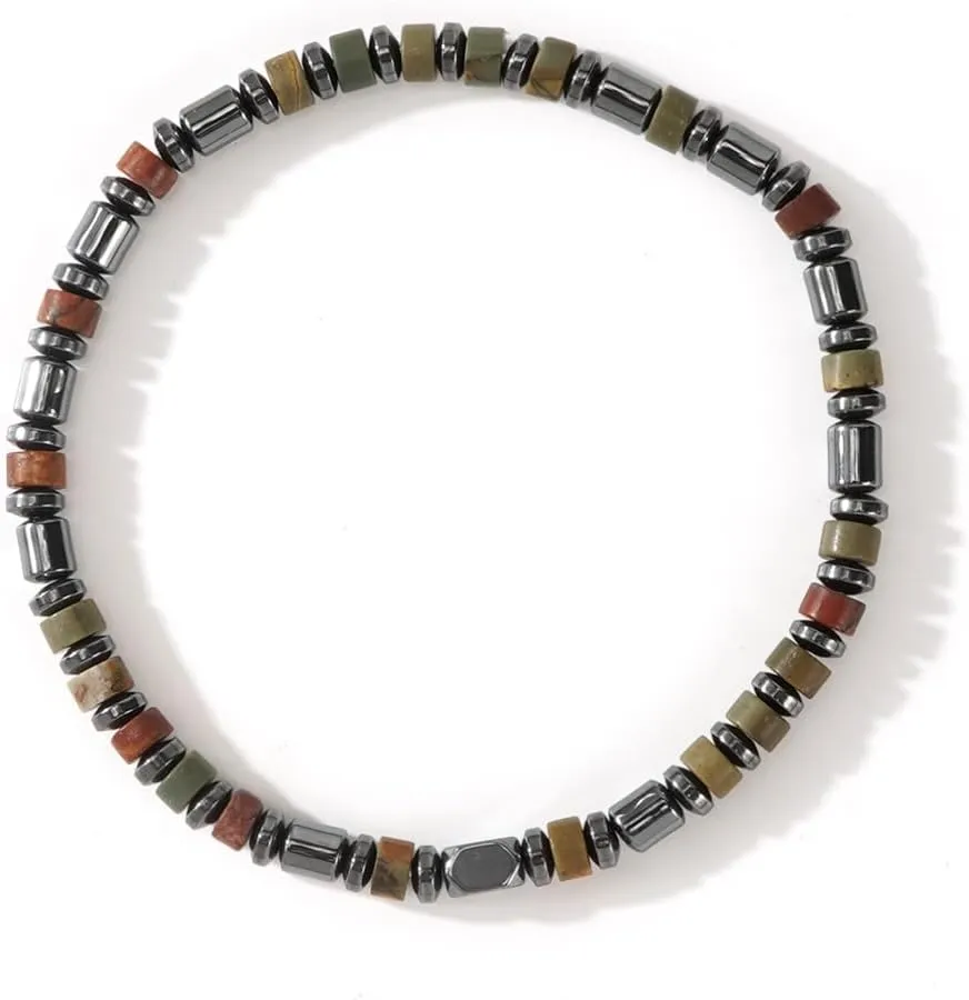 Dainty Beaded Bracelet Handmade Gallstone Stretch Bracelets For Women Men,Fashion Boho Beads Crystal Gemstone Jewelry Gift Frindship.