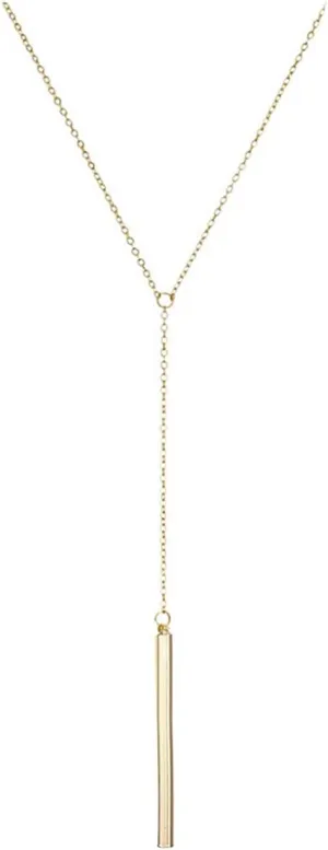 Dcfywl731 Minimal Dainty Gold Plated Dangle Earrings Layered Bar Pendant Neckalce Gold Long Y-Necklace Gold Earrings and Necklaces Set Delicate Lariat Chain Jewelry for Women