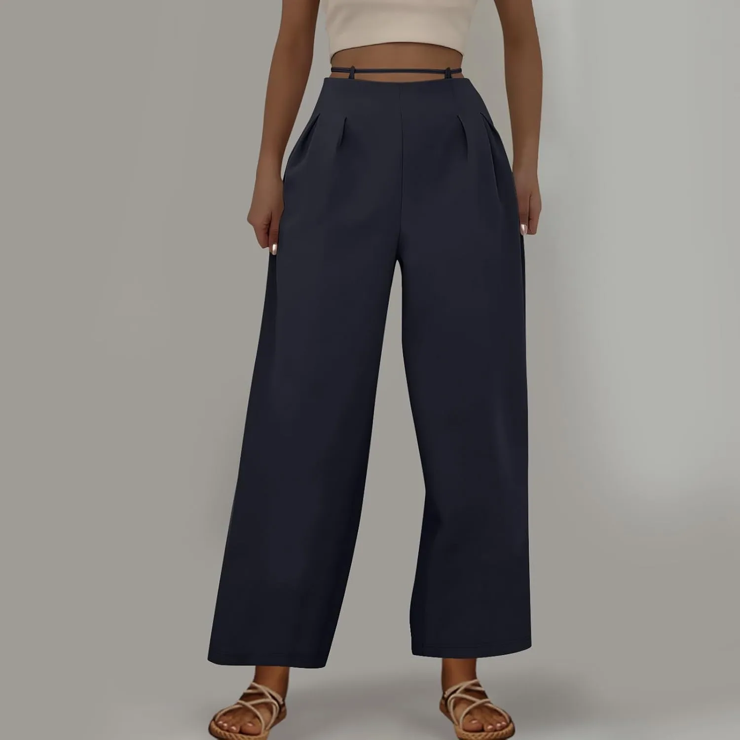 Dress Pants for Women Fashion Spring Summer Work Trousers High Waisted Straight Leg Slacks Versatile Office Suit Pants